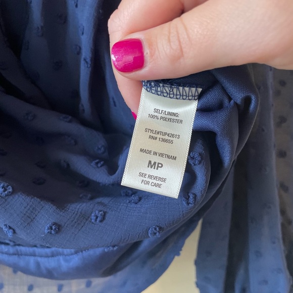 BEACON APPAREL Navy blue blouse - Picture 5 of 7